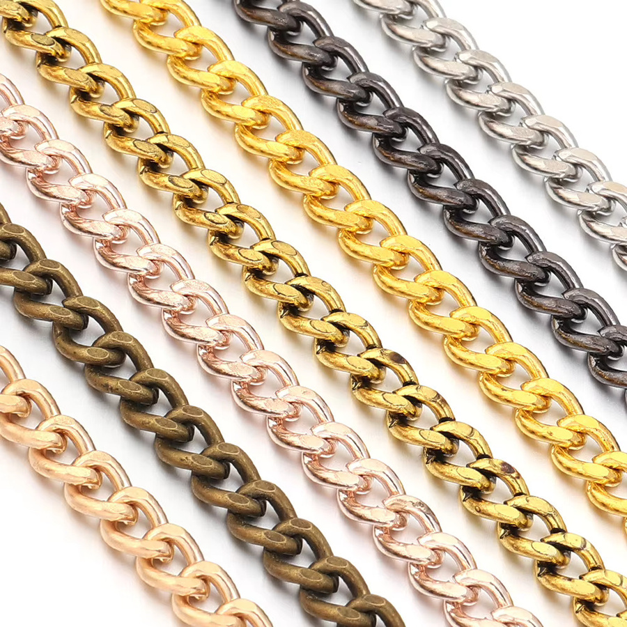 louleur Metall-Eisenkette, Edelstahl, Gold, Unisex - Bild 2