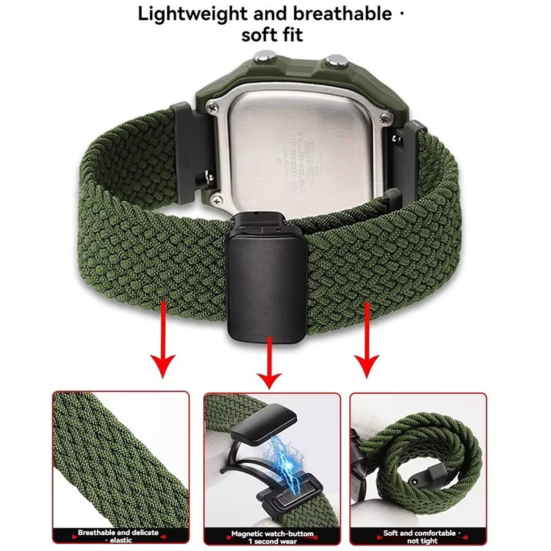Casio Uhrenarmband, gewebtes Nylon, Herren - Bild 2
