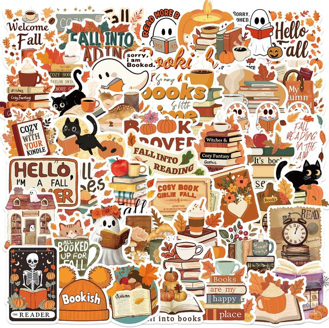 50 Stück Herbst-Aufkleber Motivierende Scrapbook-Sticker Multicolor für Laptop, Wasserflaschen und Gepäck - Bild 1