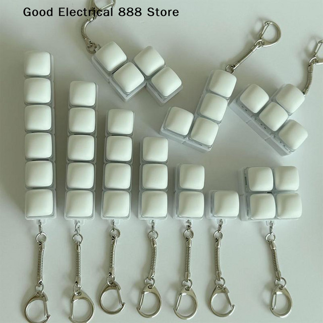 Weißer Brot-Design Fidget-Schlüsselanhänger, Tastaturkappen-Design - Bild 1