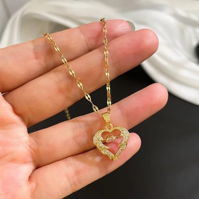 ZAKOL Halskette, Titan, Gold, Zirkonia, Damen - Bild 1