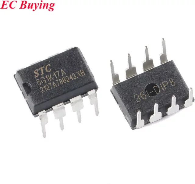 STC8G1K17A-36I Single-Chip-Mikrocontroller IC Controller Chip DIP8 in Schwarz - Bild 1