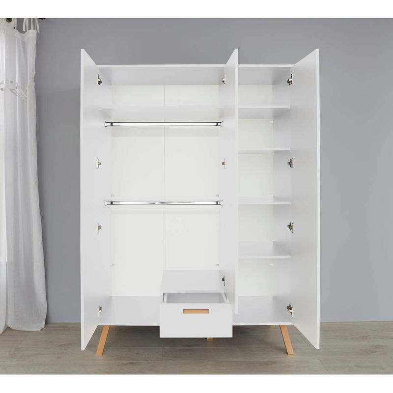 Kleiderschrank Mats von Trendteam in Weiß Matt mit Türen und Schubladen B/H/T: 130 x 190 x 60 cm - Bild 2