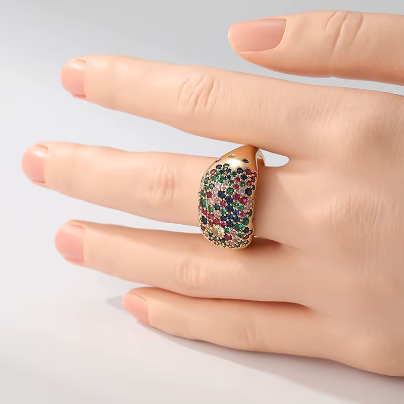 YoYo Ring, Zirkonia, Gold, Damen, Vintage - Bild 2