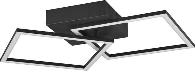 Reality LED-Deckenleuchte Trail aus Metall in Schwarz Matt, B/H/T: 45 x 40 x 7 cm - Bild 1