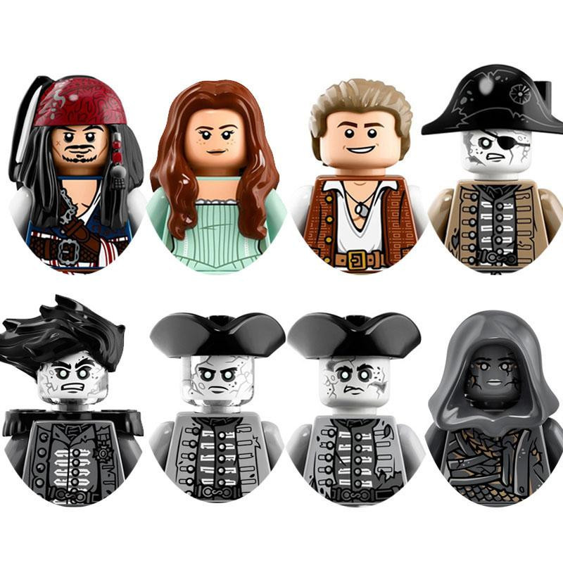 Die Karibik der Piraten Geister-Zombie-Haie Jack Sparrow Kapitän Figur Bausteine Konstruktionssteine ab 6-12 Jahre - Bild 1