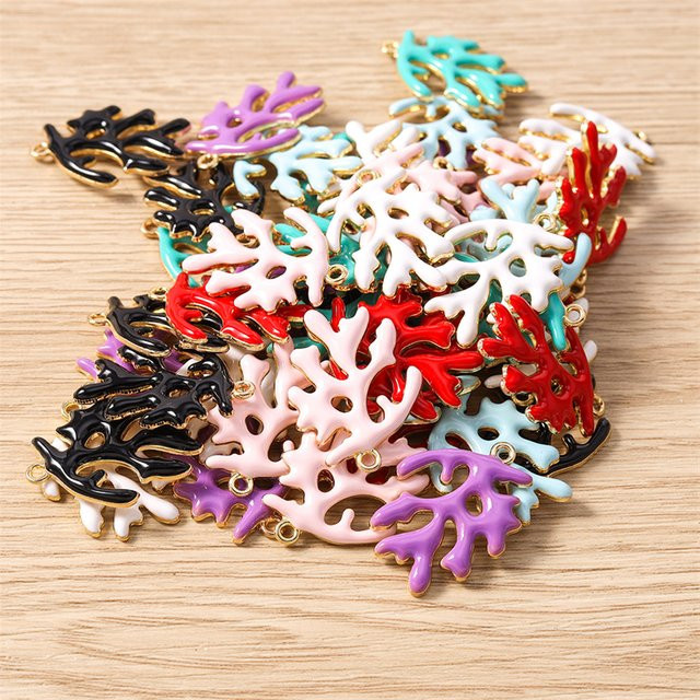 Gritavo Charms-Anhänger Emaille, Meereslebewesen-Korallen, Bunt, Unisex - Bild 1