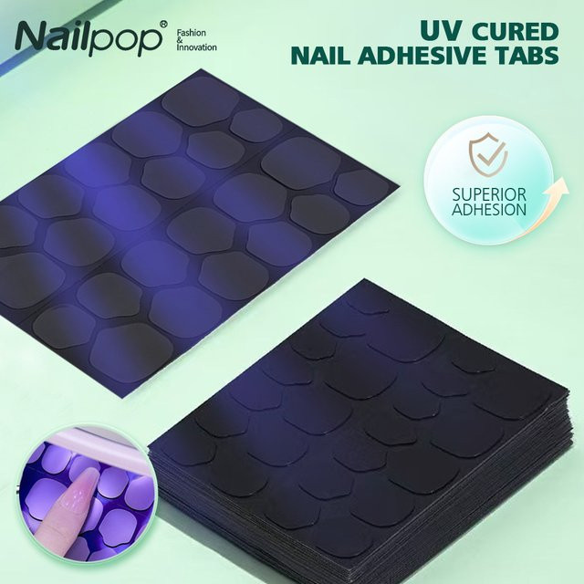 Nailpop Nagelkleberlaschen, 240 Stück, UV-gehärtet, doppelseitig - Bild 1
