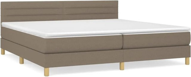 vidaXL Boxspringbett mit Matratze Hybrid-Design in Beige, B/T: 200 x 200 cm - Bild 1