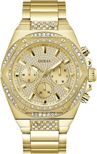 Guess Armbanduhr Fury, Quarz, Edelstahl, Gold, 50 mm, Herren - Bild 1