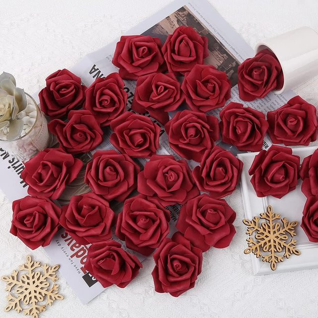 Künstliche Schaumrosen von XIAOYINMO in Rot für Hochzeiten, Valentinstag und DIY-Dekorationen - Bild 1