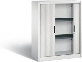 C + P Akten-Sideboard Omnispace mit Rollladen, abschließbar, Lichtgrau, H x B x T: 123 x 100 x 42 cm - Bild 1