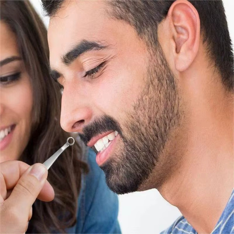Pinzette und Schere aus Edelstahl, Augenbrauen- und Nasenhaartrimmer, Unisex - Bild 4
