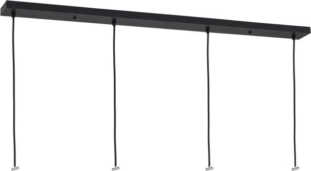 Orion Lightstyle Deckenbaldachin Lampe mit 4 Auslässen in Schwarz, B/T/H: 100 x 8 x 8 cm - Bild 1
