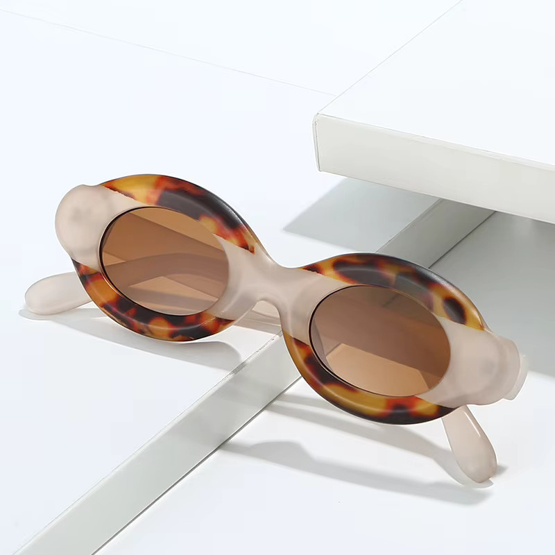 SO&EI Sonnenbrille, oval, Vollrand, Kunststoff, beige, Unisex - Bild 3