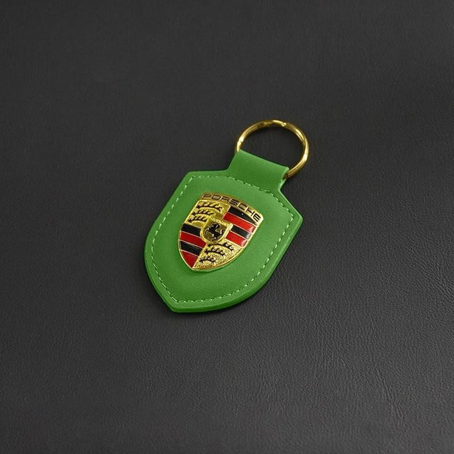Porsche Schlüsselanhänger Leder-Metall, Unisex, green - Bild 1