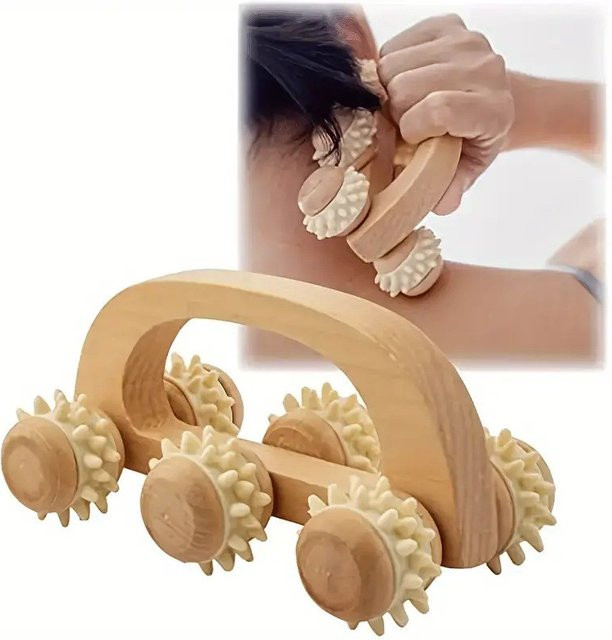 Massageroller aus Holz, manuelles Massagegerät für Körper, Unisex - Bild 1