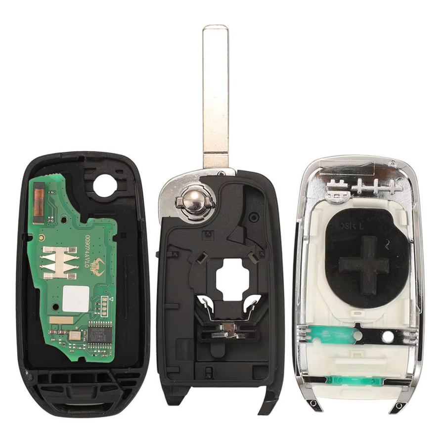 Jingyuqin Auto Fernbedienung Schlüssel mit 2/3 Tasten, 433 MHz 4A Chip, Schwarz, passend für Renault Dacia Logan 2 Kadjar Captur Megane 3 Symbol Sandero 2 Duster - Bild 3