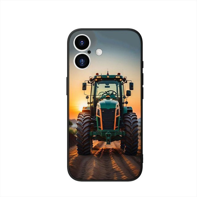 Samsung Galaxy Smartphone Schutzhülle mit Bauernhof Traktor Wallpaper Design in Multicolor - Bild 1