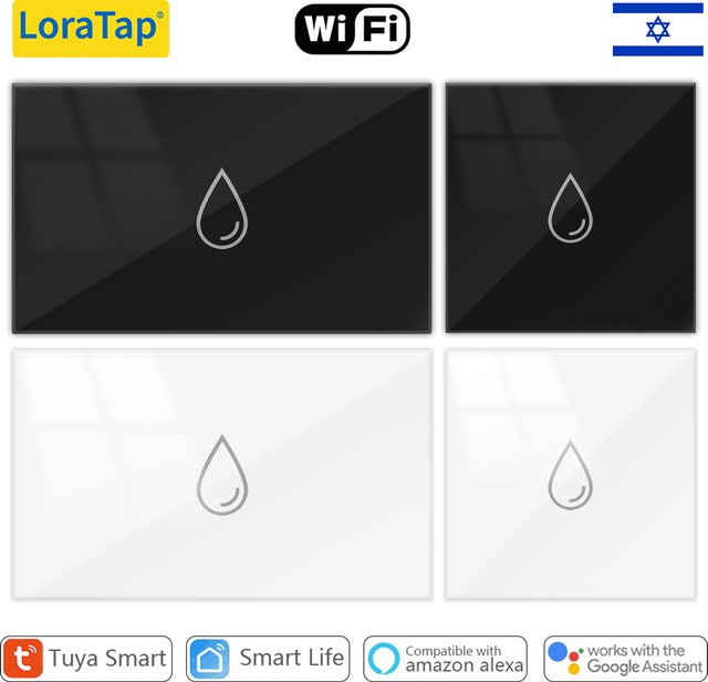 Tuya Smart Life Boiler Warmwasserbereiter Touch-Schalter mit Energieverbrauchsüberwachung und Sprachsteuerung für Google Assistant und Alexa in Schwarz oder Weiß - Bild 1