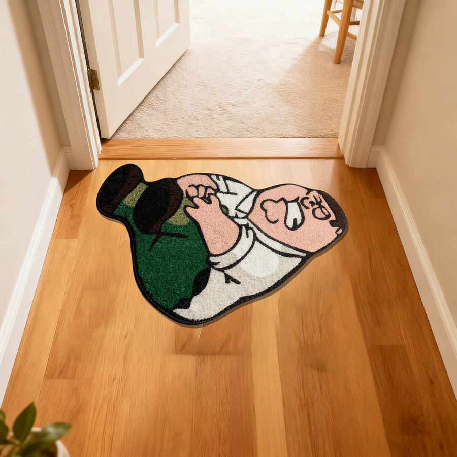 VIKAMA Kreativer Cartoon-Teppich für Kinderzimmer und Wohnzimmer, Mehrfarbig, B: 110 cm, T: 100 cm - Bild 5