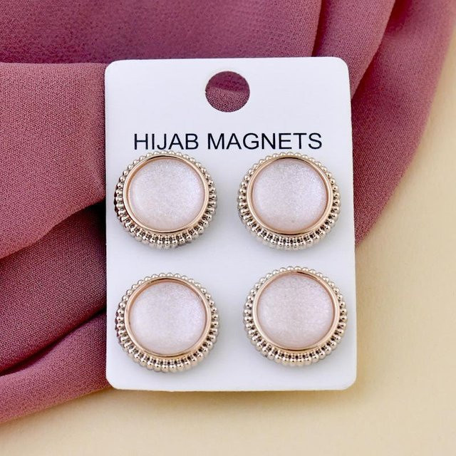 Lucky Star Jewelry Hijab Schal Brosche Nadeln, Damen, White - Bild 1