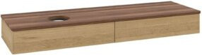 V&B Waschtischunterschrank Antao ohne Frontstruktur in Walnut und Honey Oak, Breite: 160 cm, Tiefe: 50 cm - Bild 1