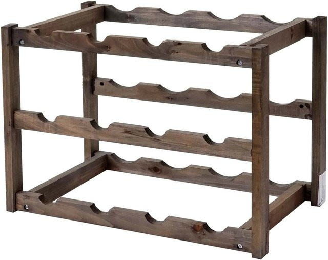 Weinregal MCW B58 aus Tannenholz in Braun mit 3 Böden, B/T/H: 30 x 26 x 42 cm - Bild 2