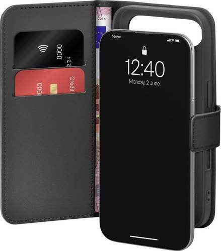 Puro Wallet Stand Case Schutzhülle für Apple iPhone 17 Air Schwarz - Bild 1