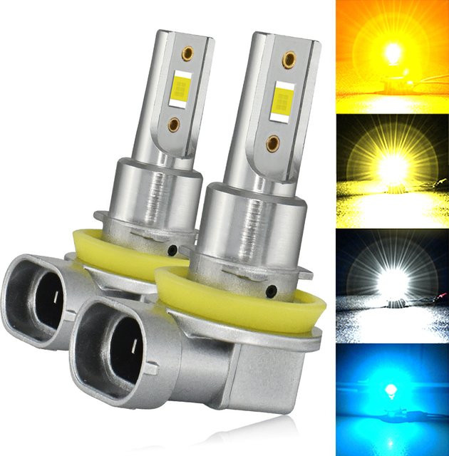 p2max LED Scheinwerferlampen für Auto und Nebelscheinwerfer in Bernstein, Goldgelb, Weiß und Blau mit Plug & Play Anschluss - Bild 1