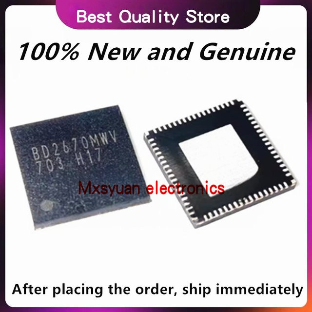 Mxsyuan BD2670MWV-E2 QFN Mikrocontroller in Schwarz, 5er-Set - Bild 1