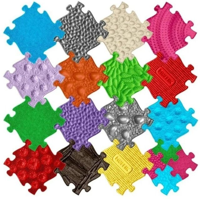 MUFFIK Set sensorischer Matten, Medium 1 + Medium 2, Bunt / Mehrfarbig, ab 1 Jahr - Bild 1