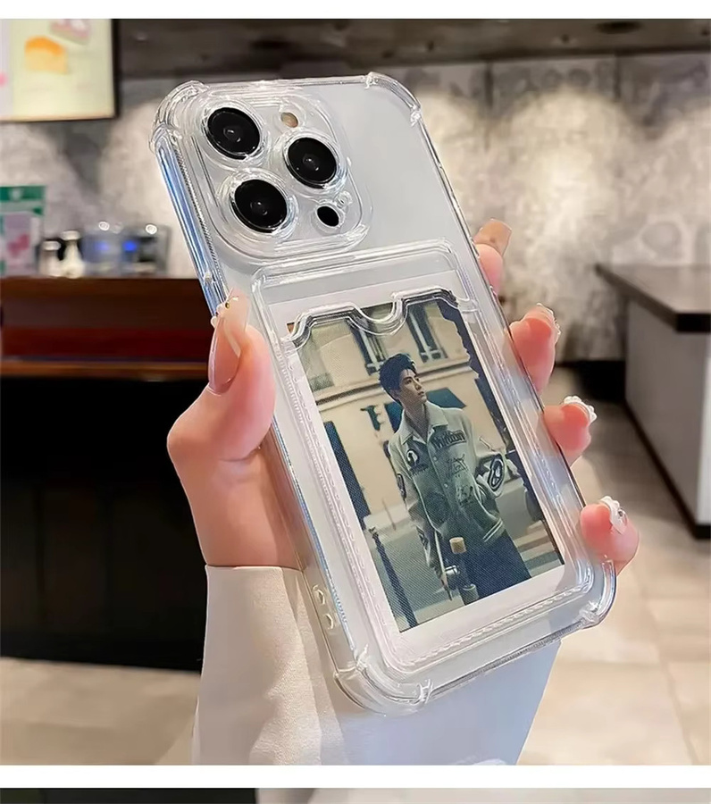 Transparente Softcover Schutzhülle für dein iPhone (kompatibel mit iPhone 7 bis iPhone 16 Pro Max) in Schwarz und Transparent - Bild 4