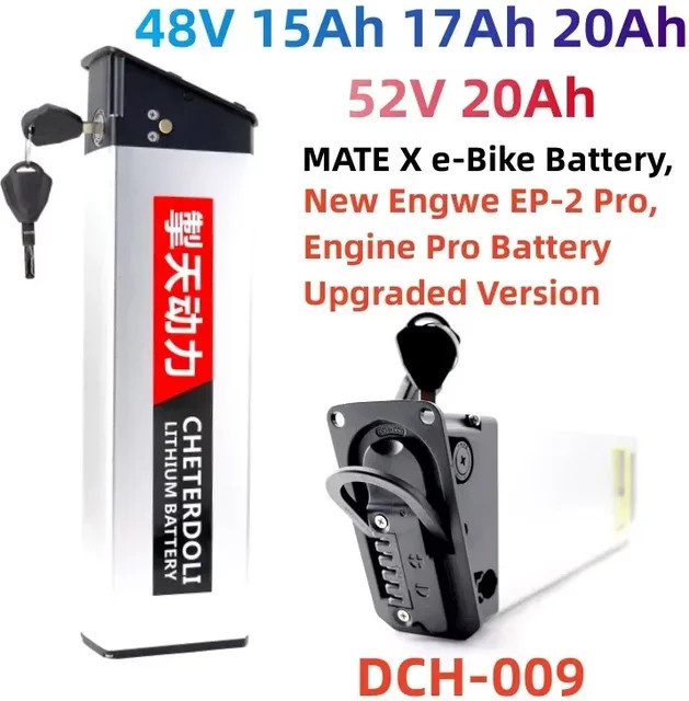 Engwe Ersatzakku für New Engwe EP-2 Pro Engine Pro und MATE X Bike DCH-009, verbesserte Version, 48V 20Ah oder 52V 20Ah - Bild 1