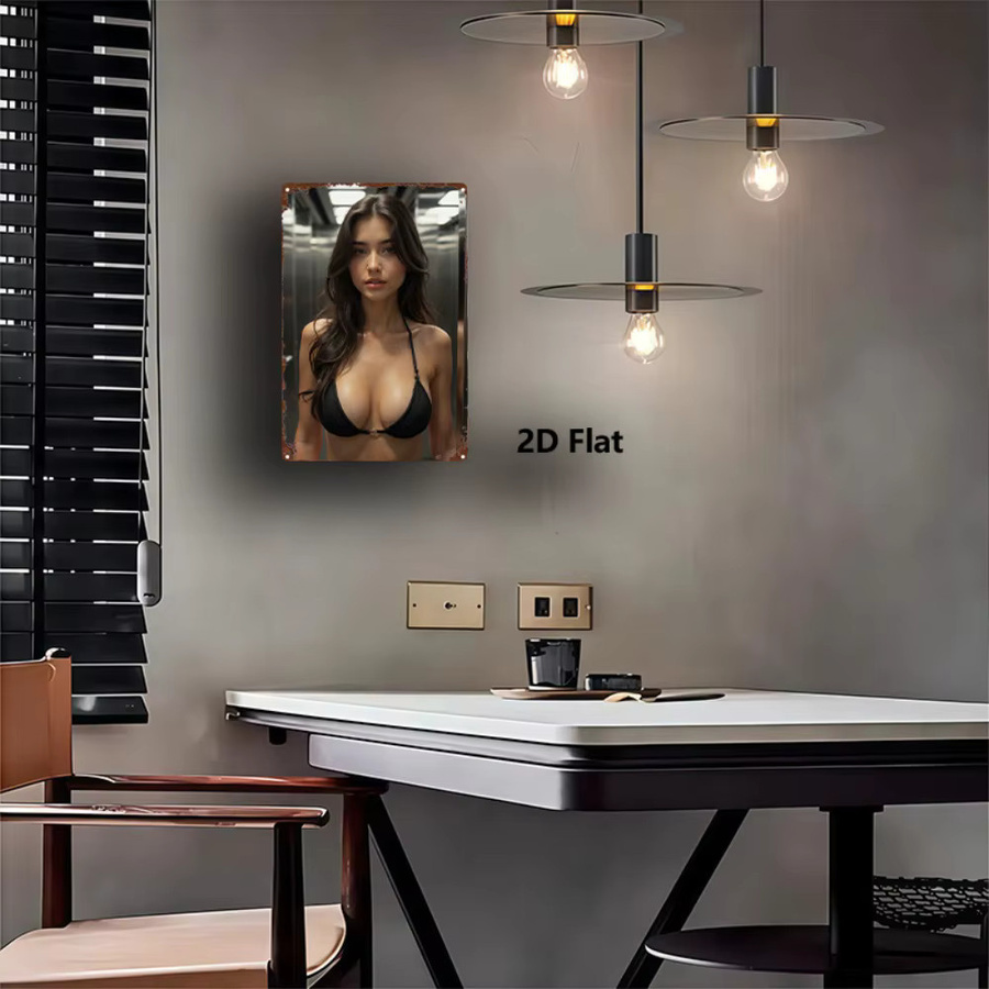 Metallschild Sexy Girl von CIFBUY als lustige Wanddekoration für Zuhause und Büro, Mehrfarbig, B: 20,3 cm, H: 30,5 cm - Bild 3
