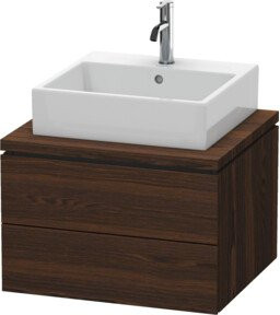 Duravit Waschtischunterschrank L-Cube in Nussbaum gebürstet mit 2 Schubladen, B/T/H: 62 x 54,7 x 40 cm - Bild 1