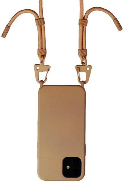 XOUXOU iPhone Schutzhülle mit Lanyard Kordel und weicher Hülle in Beige - Bild 1