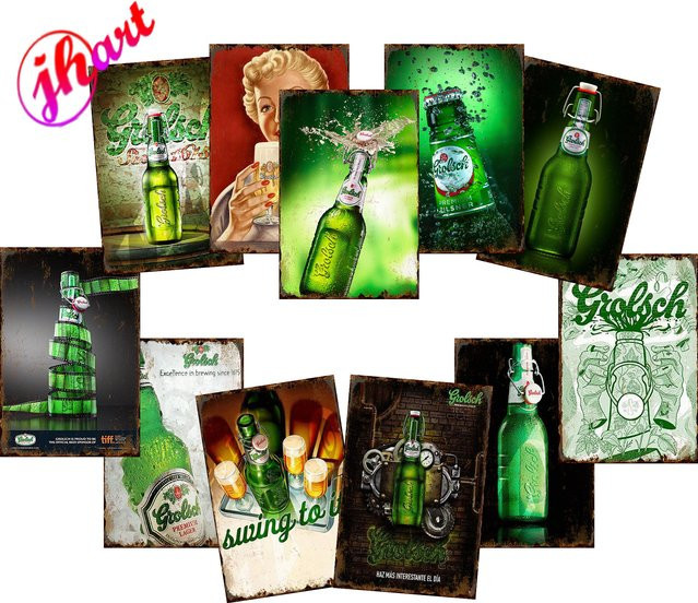 Grolsch Beer Vintage Metallschild als Wanddekoration für Bar und Pub - Bild 1