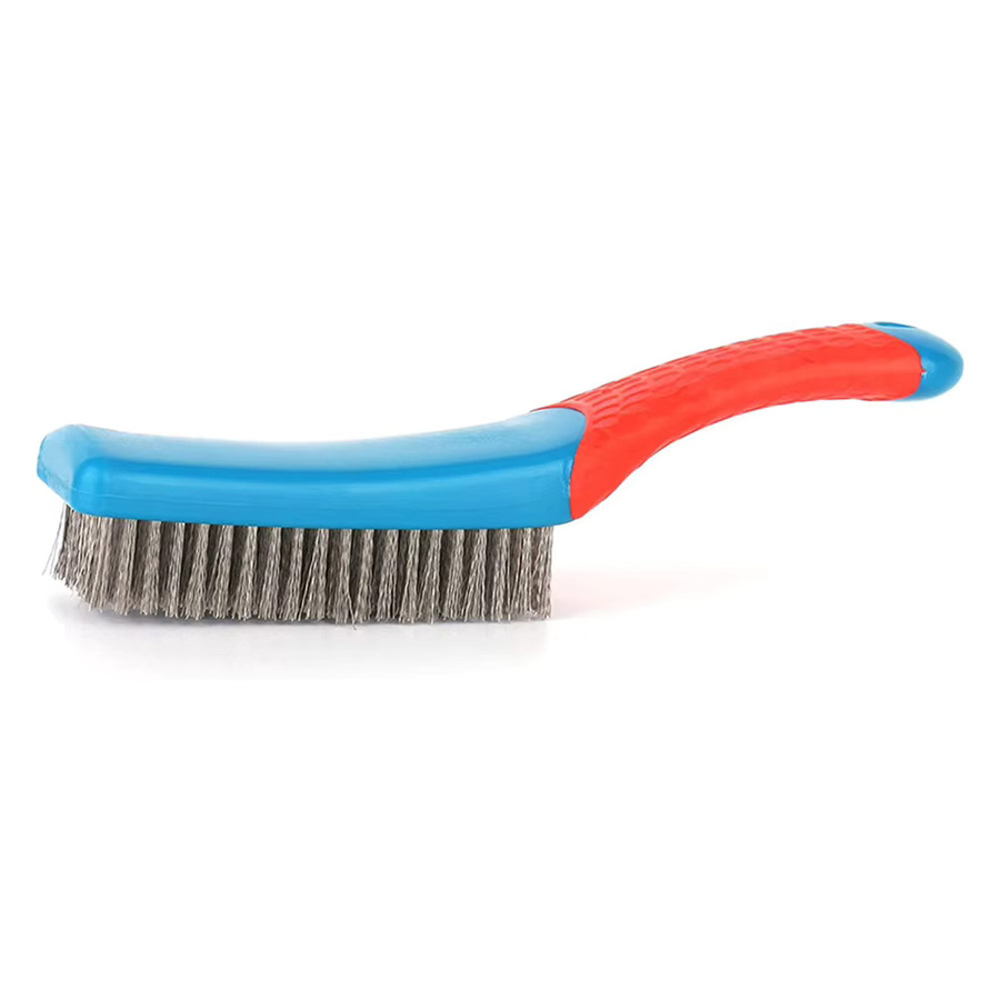 DAZZLEEX Mehrzweck Edelstahl Drahtbürste mit Kunststoffgriff zur Rostentfernung und Reinigung, Mehrfarbig, Länge: 16 cm - Bild 2