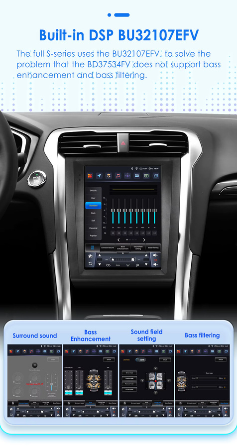 OSSURET Intelligentes Autoradio für Ford Fusion Mondeo MK5 2013–2019 mit 9,7 Zoll Display, Wireless CarPlay, Android Auto, 4G und WiFi in Schwarz - Bild 4