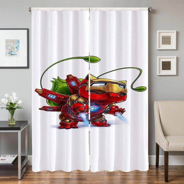 2er-Set Verdunklungsvorhänge für Küche, Wohnzimmer und Schlafzimmer, weiß, B: 50 cm, H: 70 cm - Bild 1