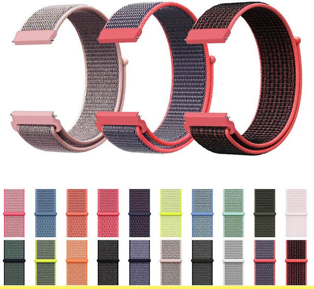 JBAILI Uhrenarmband Nylon, Schwarz, Unisex - Bild 1