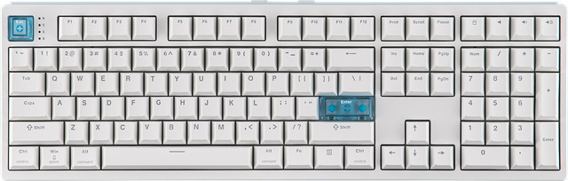 EPOMAKER HE108 Tri-Mode Wireless Gaming-Tastatur mit Hall-Effekt-Sensor und 10000mAh Akku, ANSI US QWERTY Layout, Schwarz oder Weiß - Bild 1