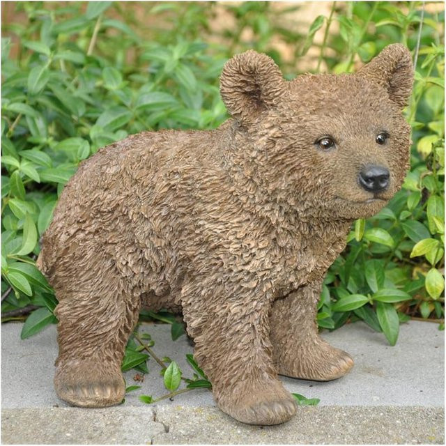 Dazikemo Dekofigur Gartenfigur Braunbär in Braun, Höhe: 27,0 cm, Breite: 17,0 cm, Tiefe: 17,0 cm - Bild 1