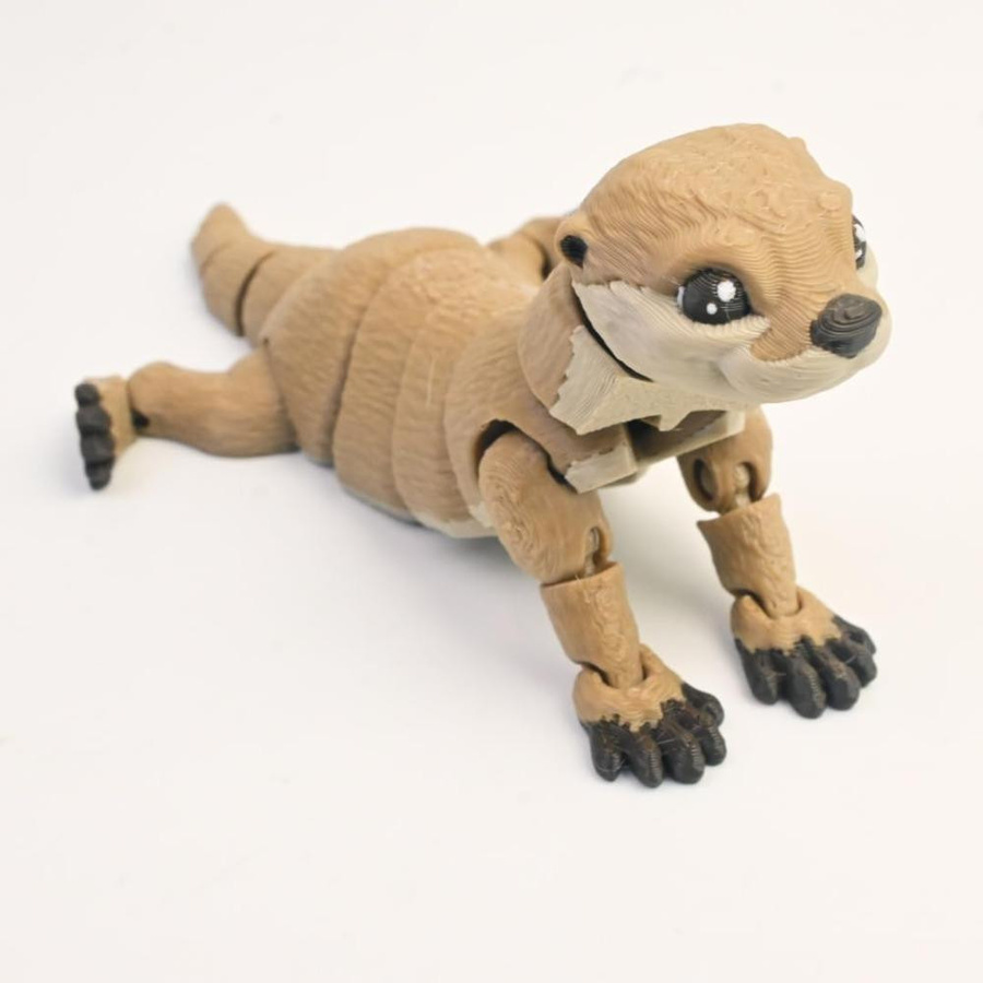 Fashnics Fischotter 3D-Tierstatue 3D-gedruckt bronze - Bild 2