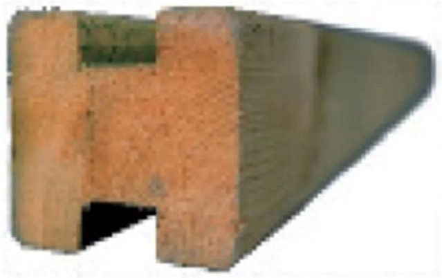 T & J Zaunmodul-System Trelleborg Mittelpfosten, Farbe: grün, B/T/H: 9 x 9 x 210 cm - Bild 1