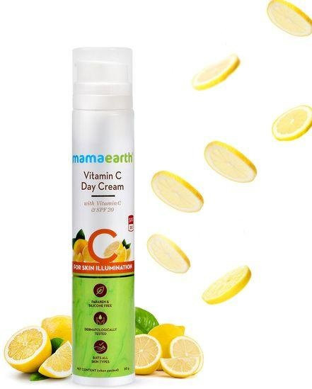 Mamaearth Vitamin C Glow Tagescreme, 50 g, mit Vitamin C und Niacinamid, LSF 20 - Bild 1