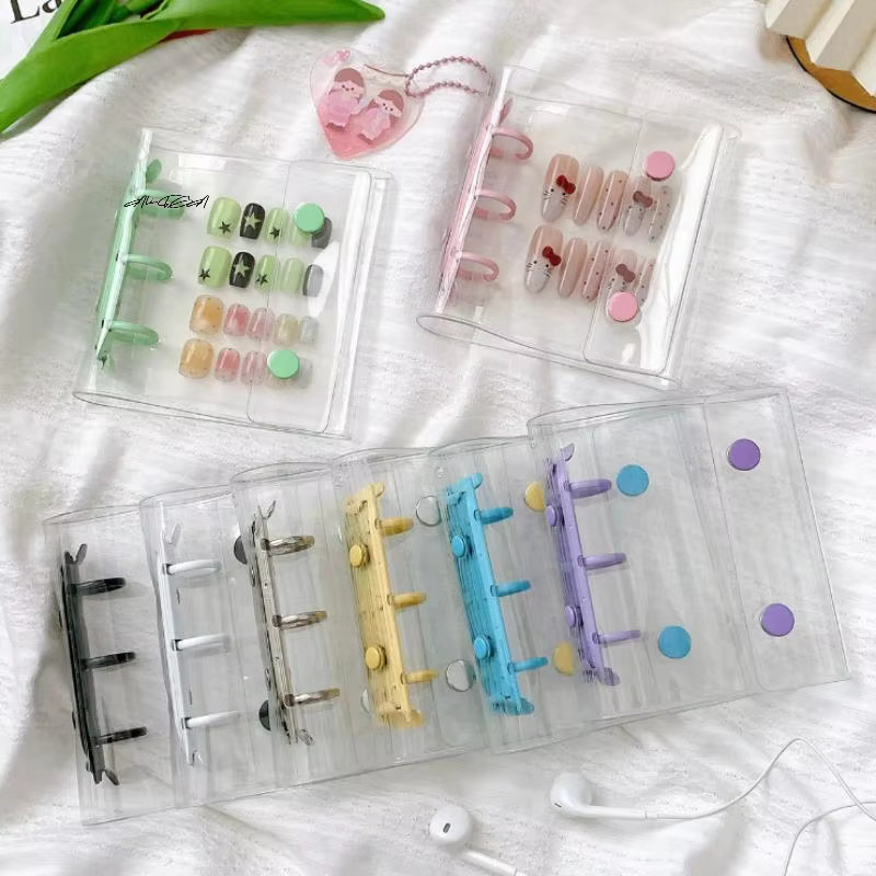 HNKMP Aufbewahrungsbuch für Fake Nails, 3 Löcher, mit Doppelschnalle - Bild 3