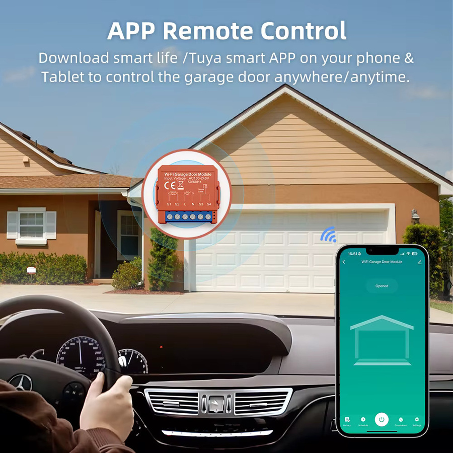 AVATTO WLAN-Garagentoröffner mit Smart App Fernbedienung und Sprachsteuerung, kompatibel mit Tuya, Alexa und Google Home - Bild 2
