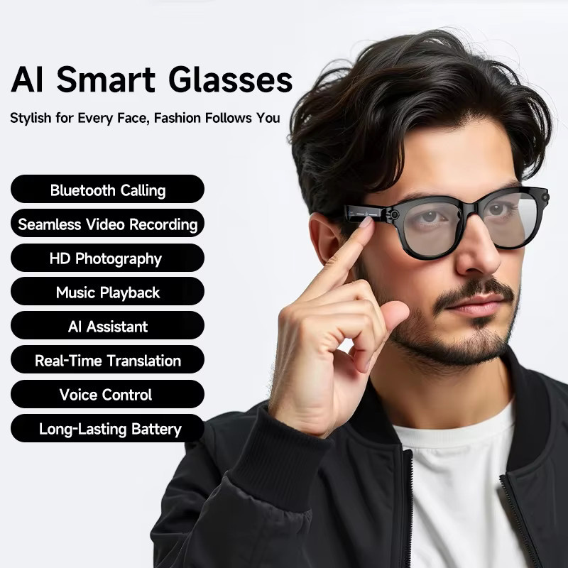 Xiaomi AI Smart Sonnenbrille mit 800W Pixel Kamera und KI Echtzeit-Dialog in Schwarz und Lila - Bild 2